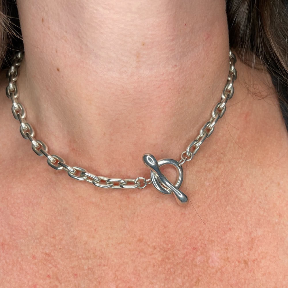 Robert Lee Morris Sterling Silver Chain Link Necklace